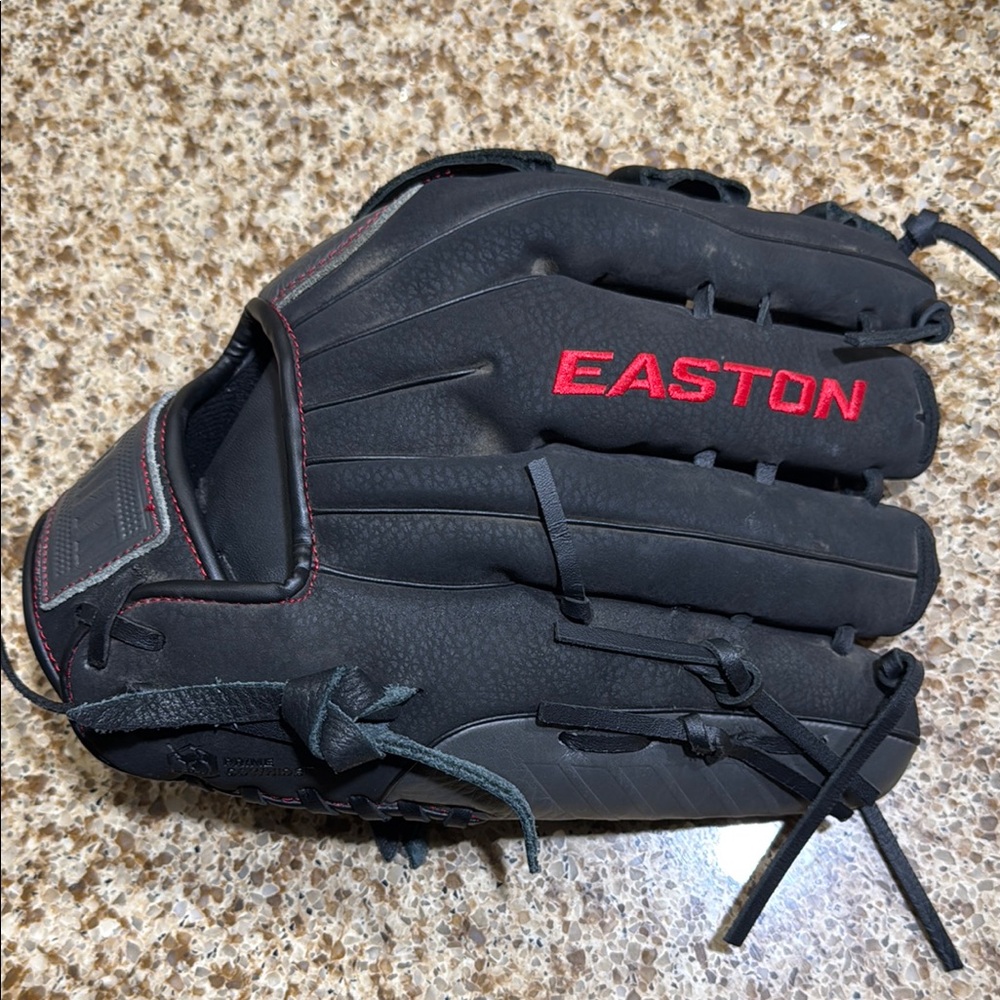 Easton Black Baseball SlowPotch Glove for Kids size 13” pattern